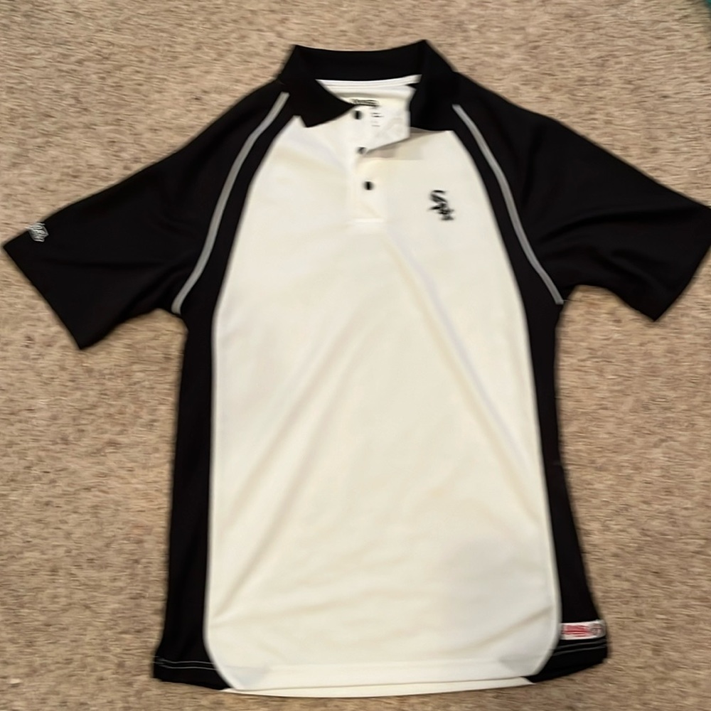White Sox polo black and white.